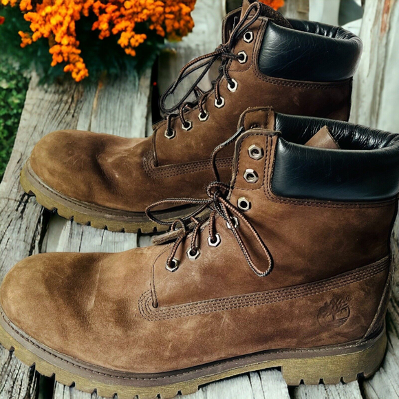 Timberland 6" Premium Mens 11.5 M NWOT Brown Nubuck Waterproof Boots - Picture 1 of 10